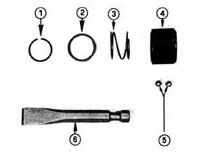 Part number 95525 Collar Assembly with Flat Chisel illustration